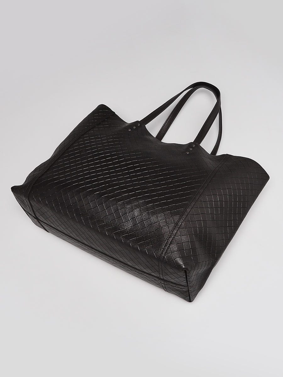Bottega Veneta Ebano Intrecciomirage Leather Butterfly Tote Bag