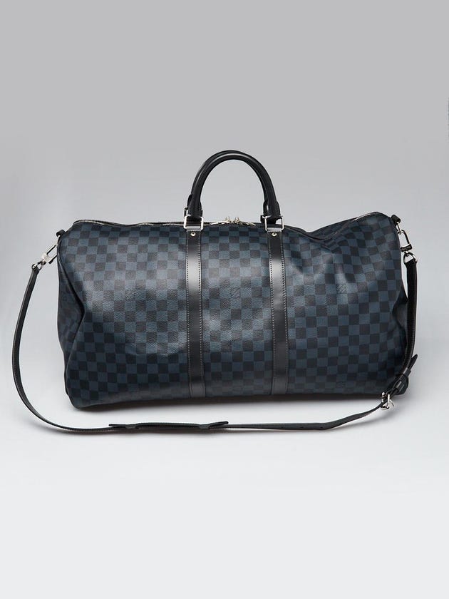 Louis Vuitton Damier Cobalt Keepall Bandouliere 55 Bag