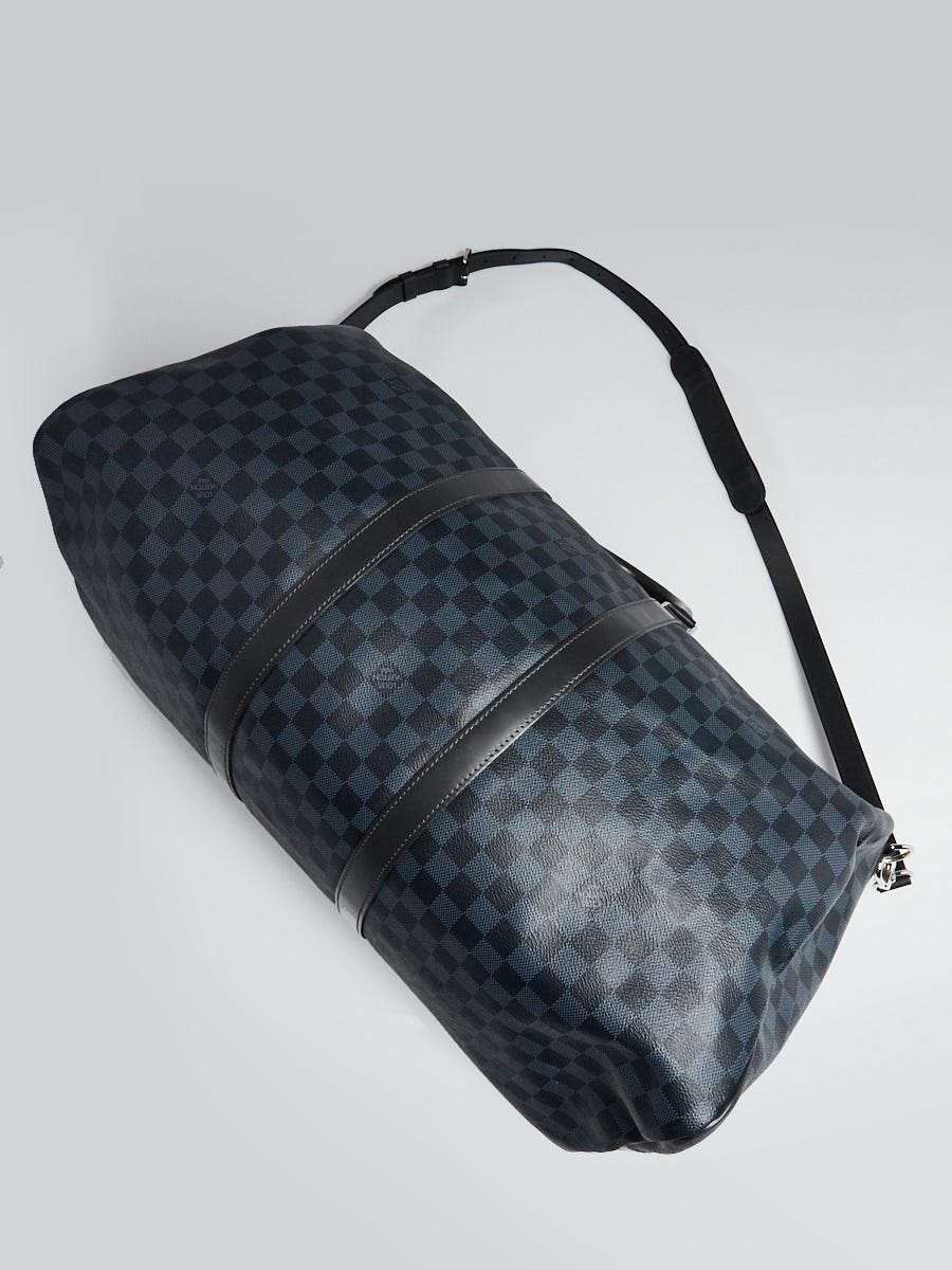 Louis Vuitton Keepall Bandouliere Damier Cobalt 45 Black/Cobalt in Canvas  with Silver-tone - GB