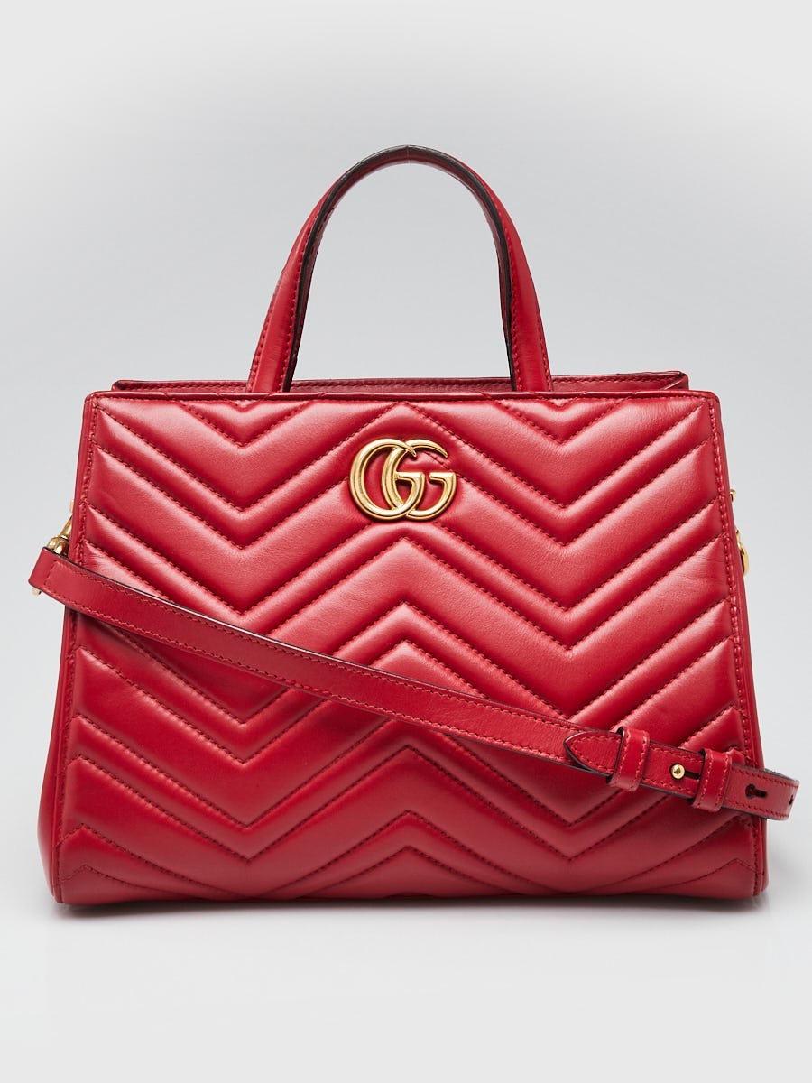 Gucci marmont 2.0 online leather top handle bag