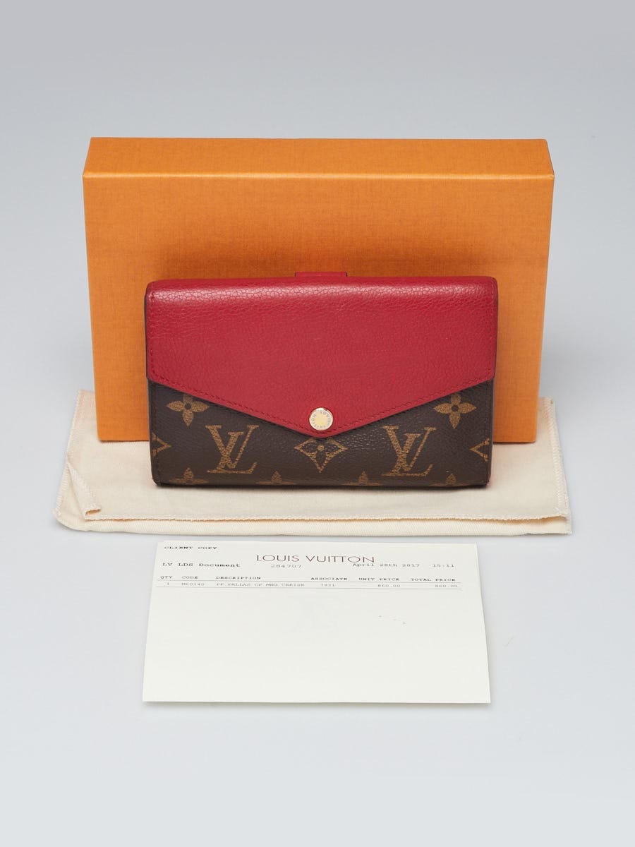 Louis Vuitton Cerise Monogram Canvas Pallas Compact Wallet