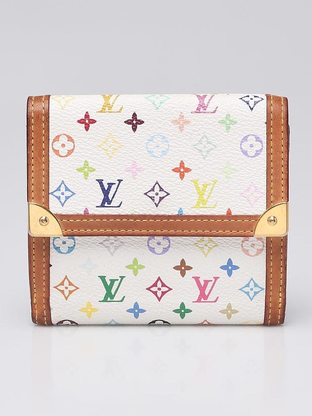 Louis Vuitton White Monogram Multicolor Elise Wallet