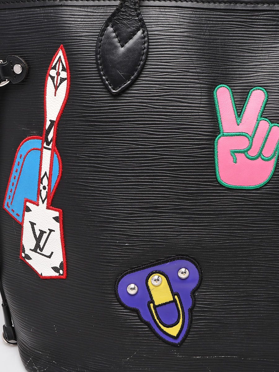 Louis Vuitton Black Epi Leather Neverfull Stickers MM NM Bag - Yoogi's  Closet