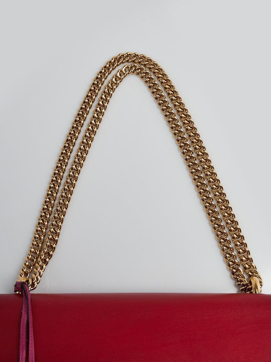GG Supreme Padlock Shoulder Bag, Used & Preloved Gucci Shoulder Bag, LXR  USA, Red