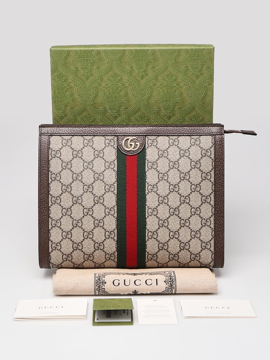 Gucci Beige/Ebony GG Supreme Bee Canvas iPhone 8 Case - Yoogi's Closet