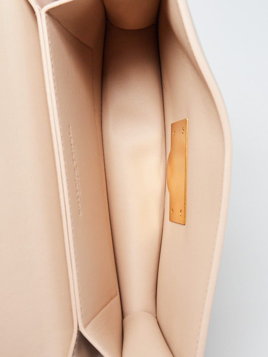 Bottega Veneta Beige Spazzolato Calfskin Leather BV Classic