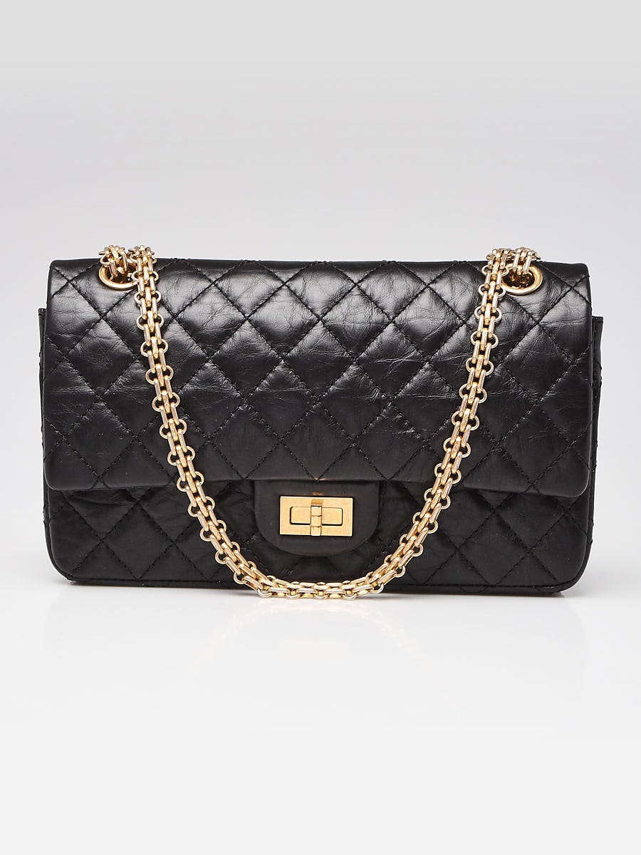 Chanel Black 2.55 Reissue Quilted Crinkled Calfskin Leather 225 Flap Bag -  Yoogi's Closet