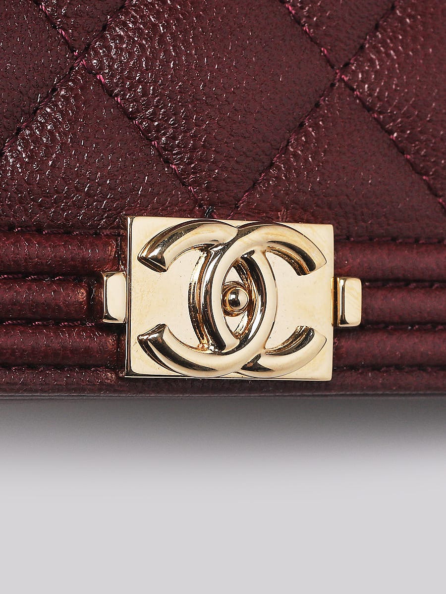 Chanel Red Patent Boy Wallet on Chain Leather Patent leather ref