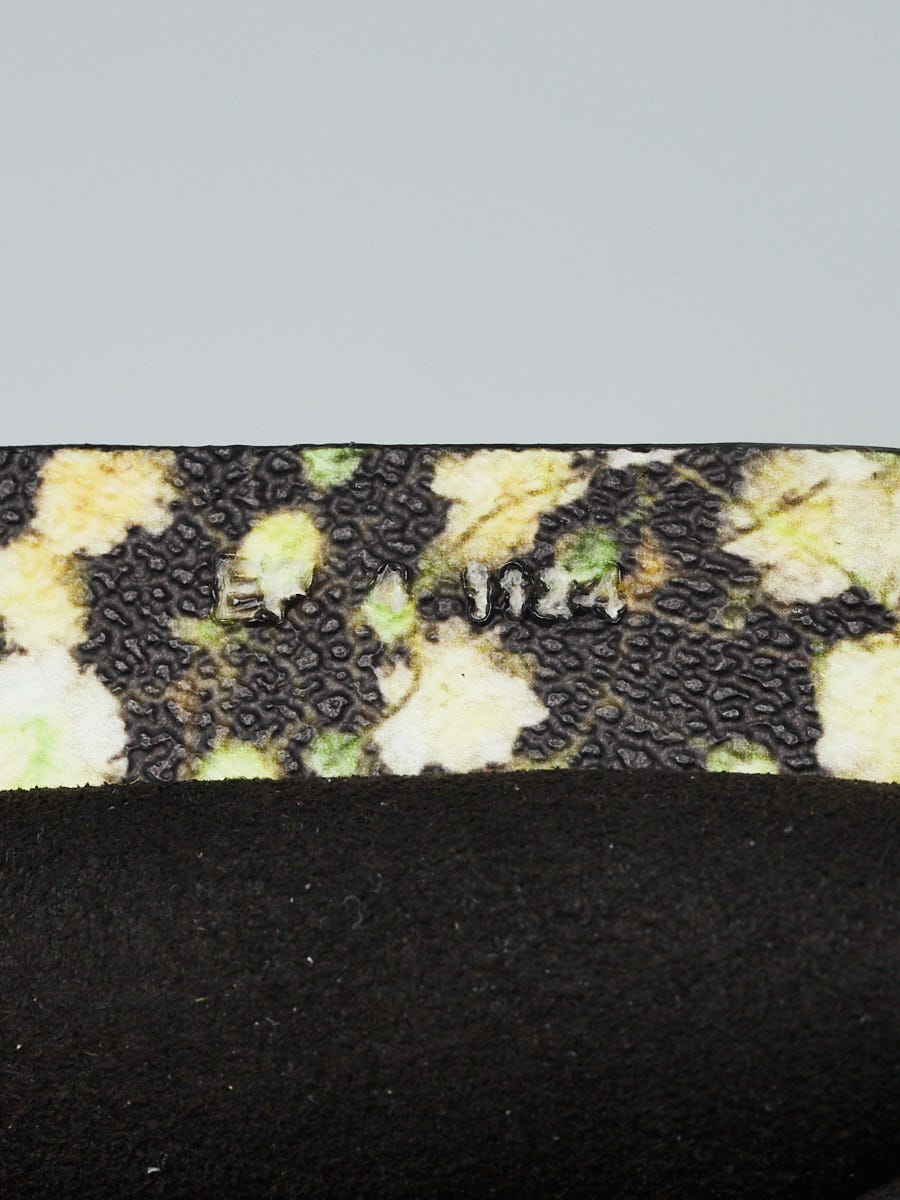 Givenchy Black/Green/Yellow Pebbled Leather Baby's Breath Medium Lucrezia Duffle Bag