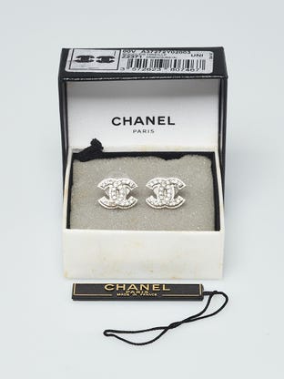 Louis Vuitton Goldtone Chain Bijoux Fantaisie Hoop Earrings - Yoogi's Closet