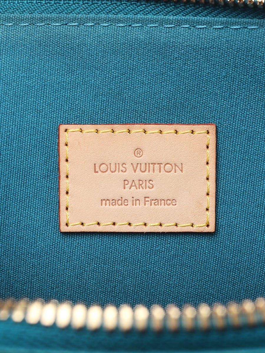 Louis Vuitton Blue Galactic Monogram Vernis Alma MM Satchel