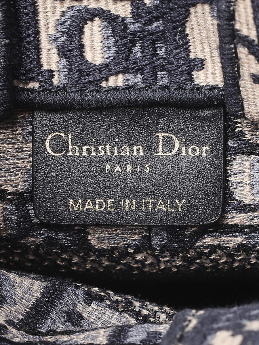 Christian Dior Blue Oblique Canvas Mini Book Tote Phone Bag