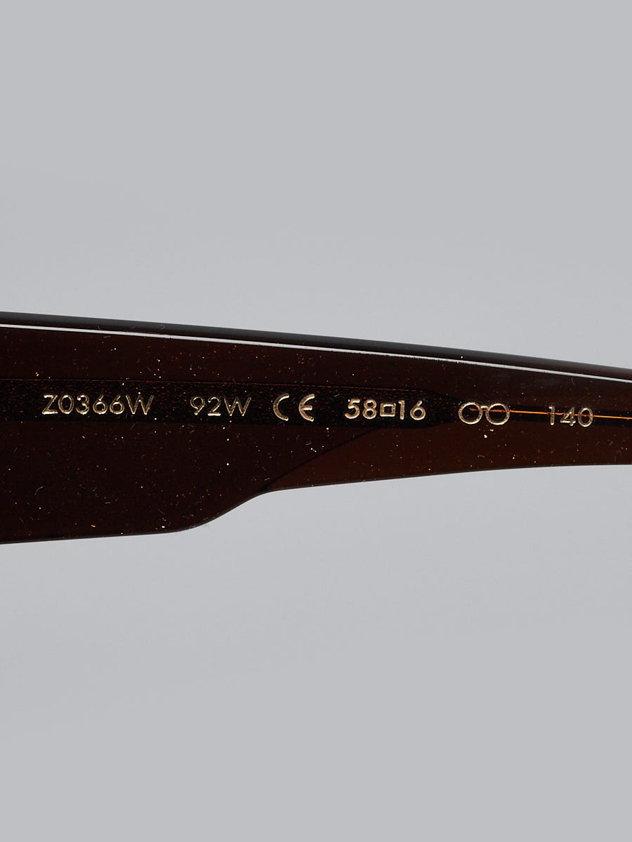 Louis Vuitton Brown Speckling Acetate Frame Hortensia Sunglasses