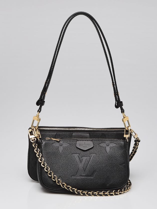 Louis Vuitton Black Monogram Giant Empreinte Leather Multi Accessories Pochette Bag