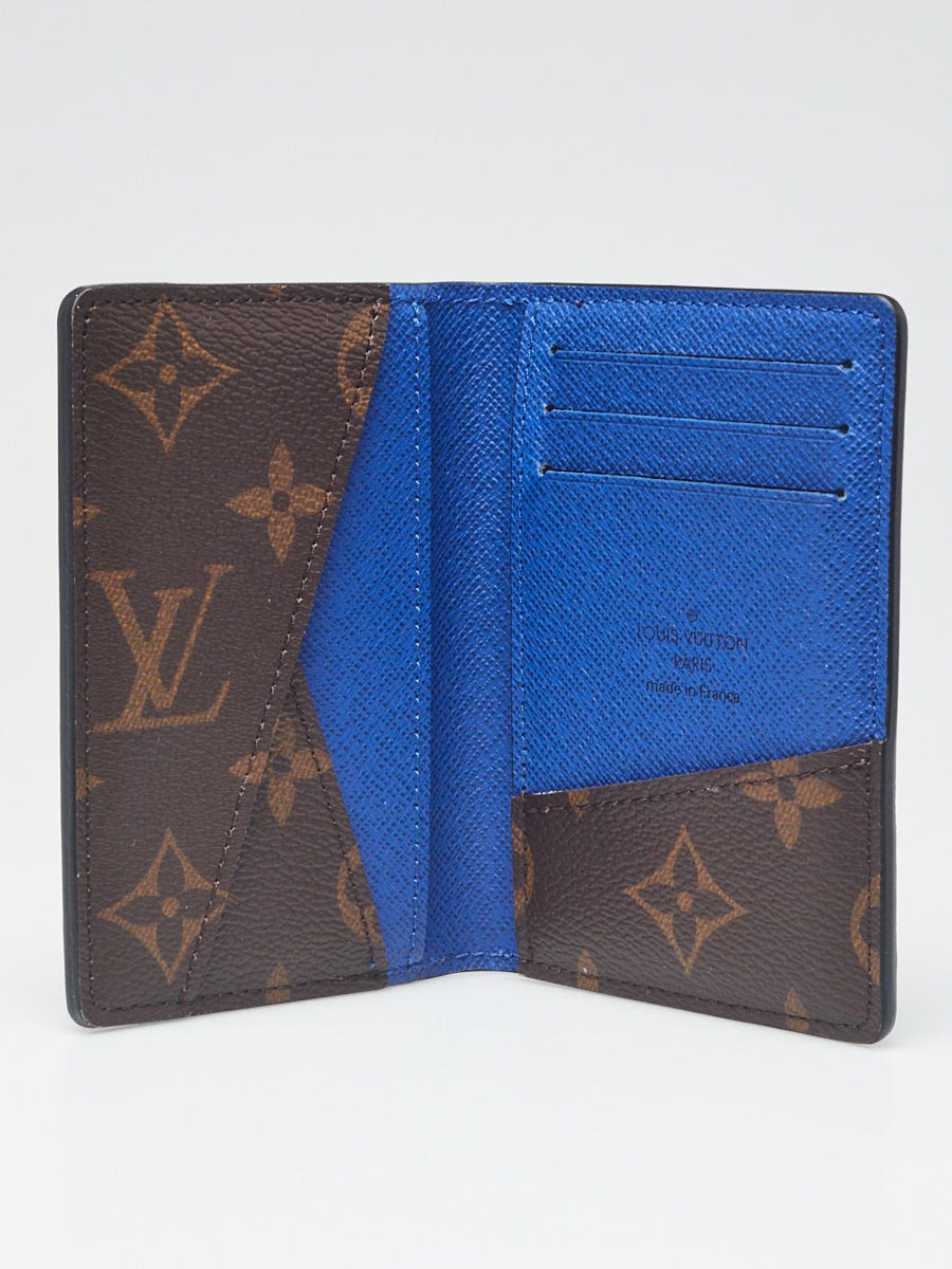 Louis Vuitton Monogram Canvas Macassar Blue Leather Pocket