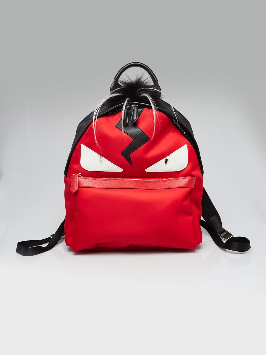 Fendi Monster Backpack in Red