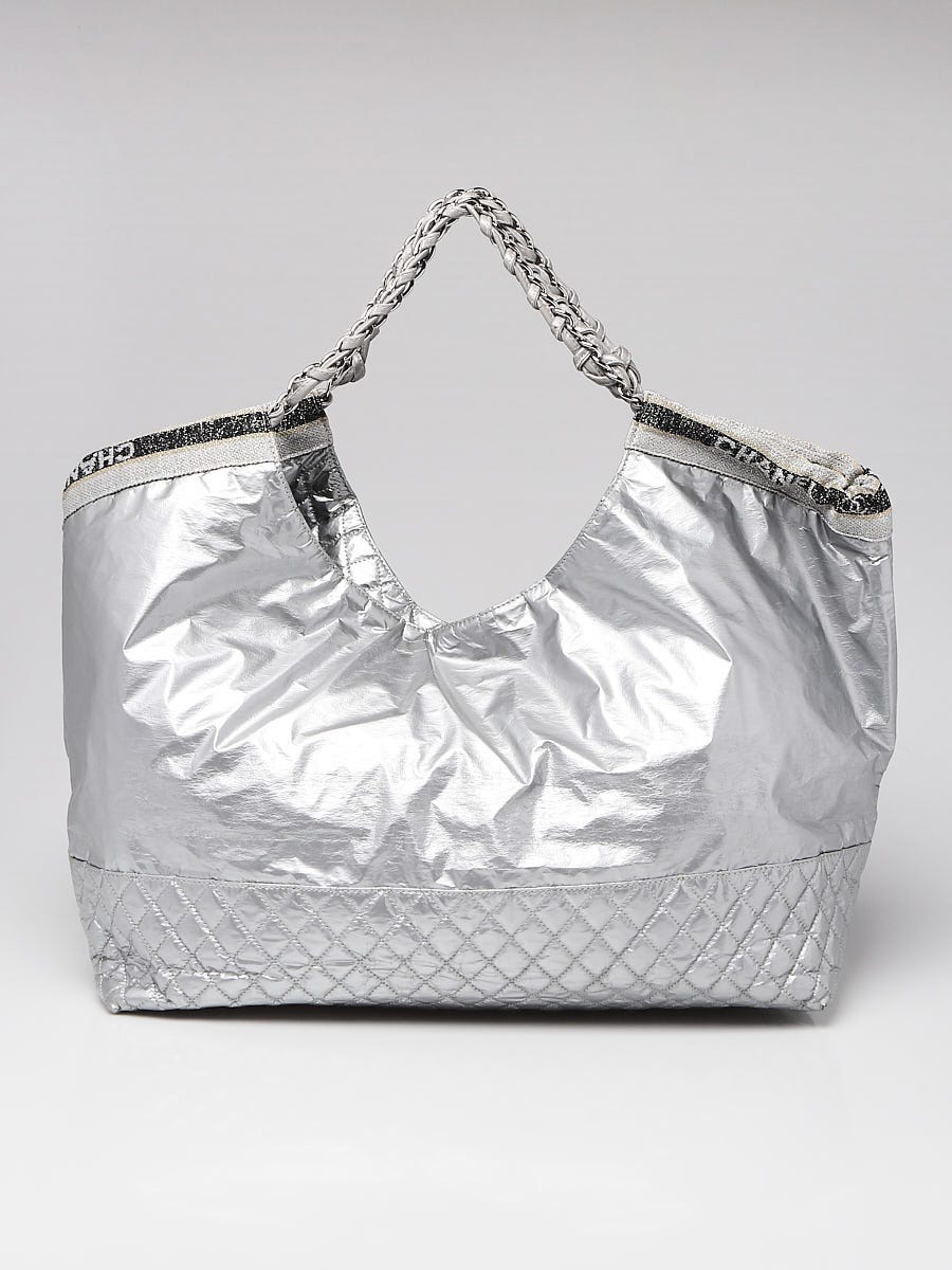 Chanel Silver Quilted Flashdance Coco Cabas XL Tote Bag - Yoogi's