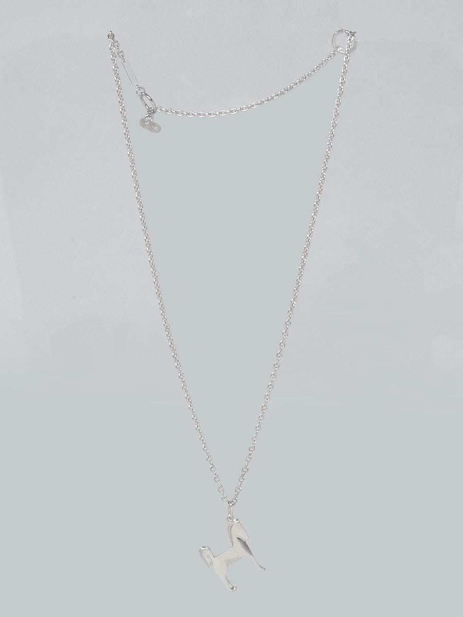 Louis Vuitton Monogram Charms Necklace - Silver, Palladium-Plated