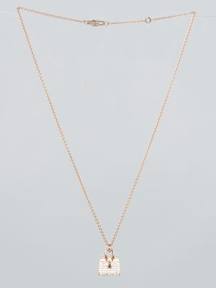 18k Rose Gold and Diamond Birkin Pendant Necklace
