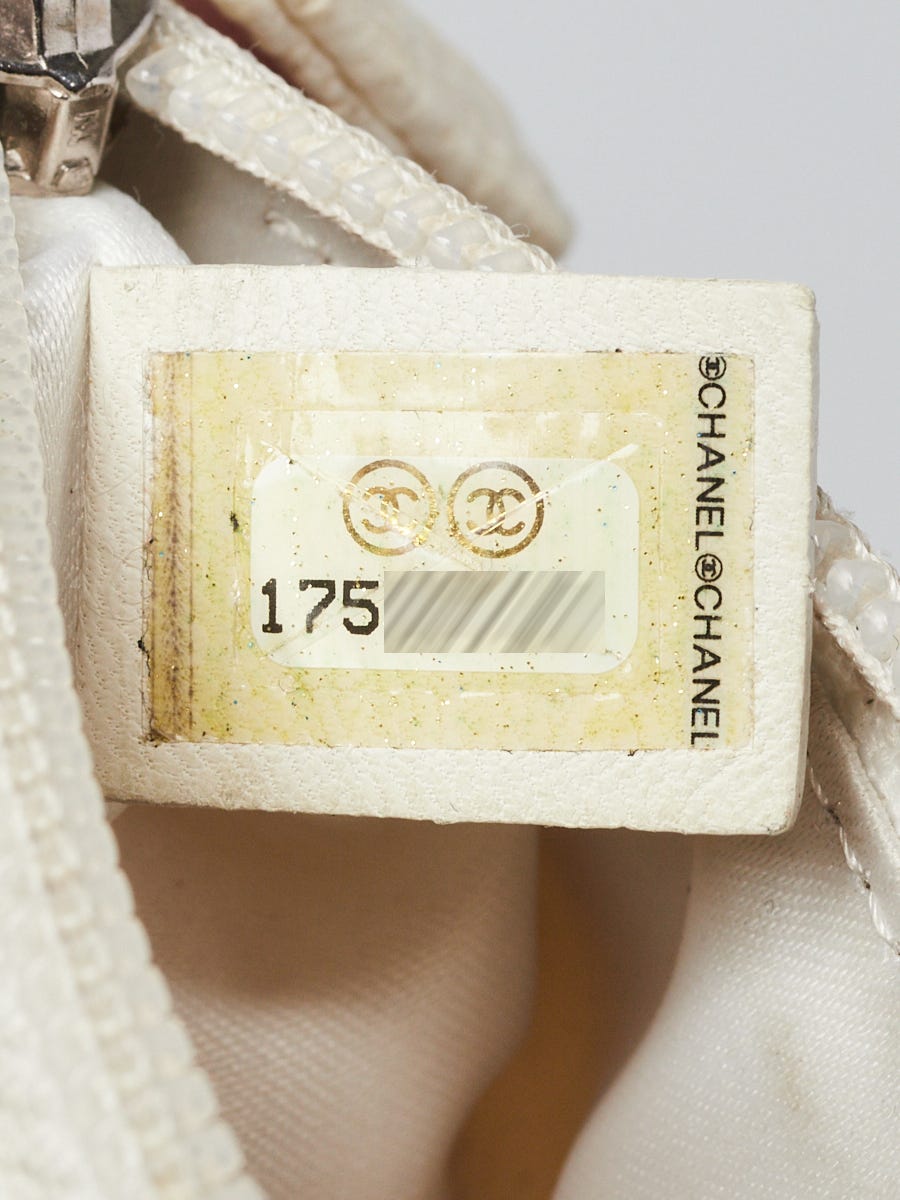 Chanel White Quilted Coated Tweed Mini O-Case Zip Pouch | Yoogi's