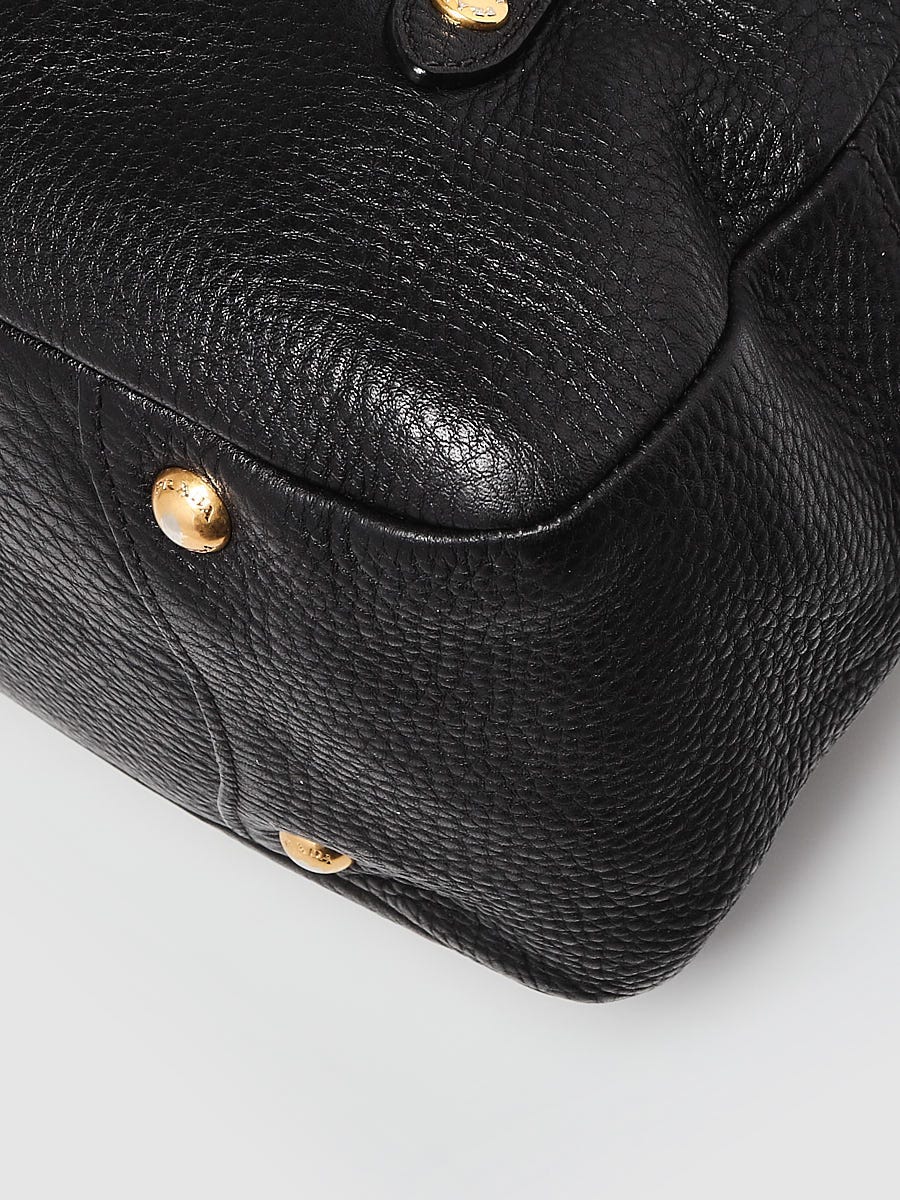 Prada Black Vitello Daino Leather Chain Shoulder Bag Prada Black Vitello Daino Leather Chain Shoulder Bag