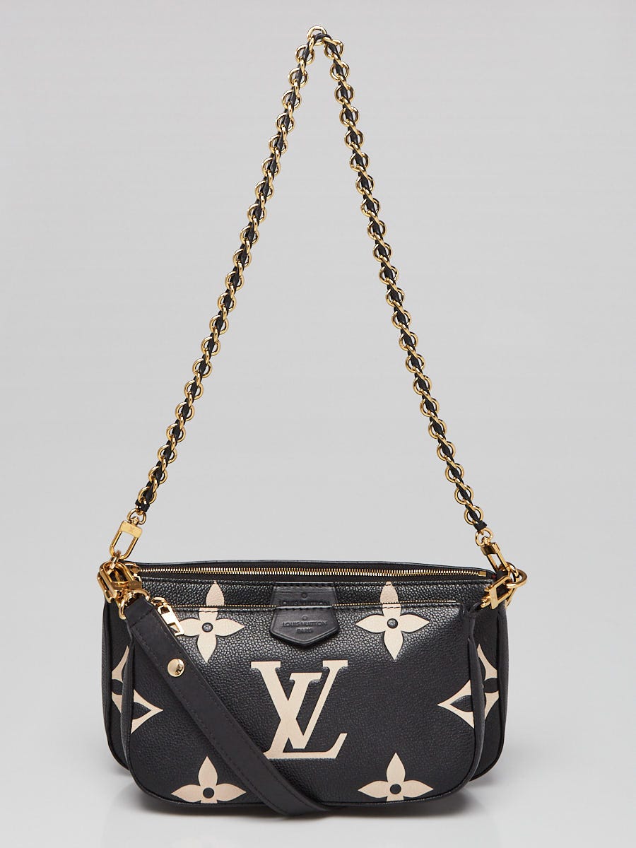 Louis Vuitton Black, Cream, And Red Monogram Empreinte Leather