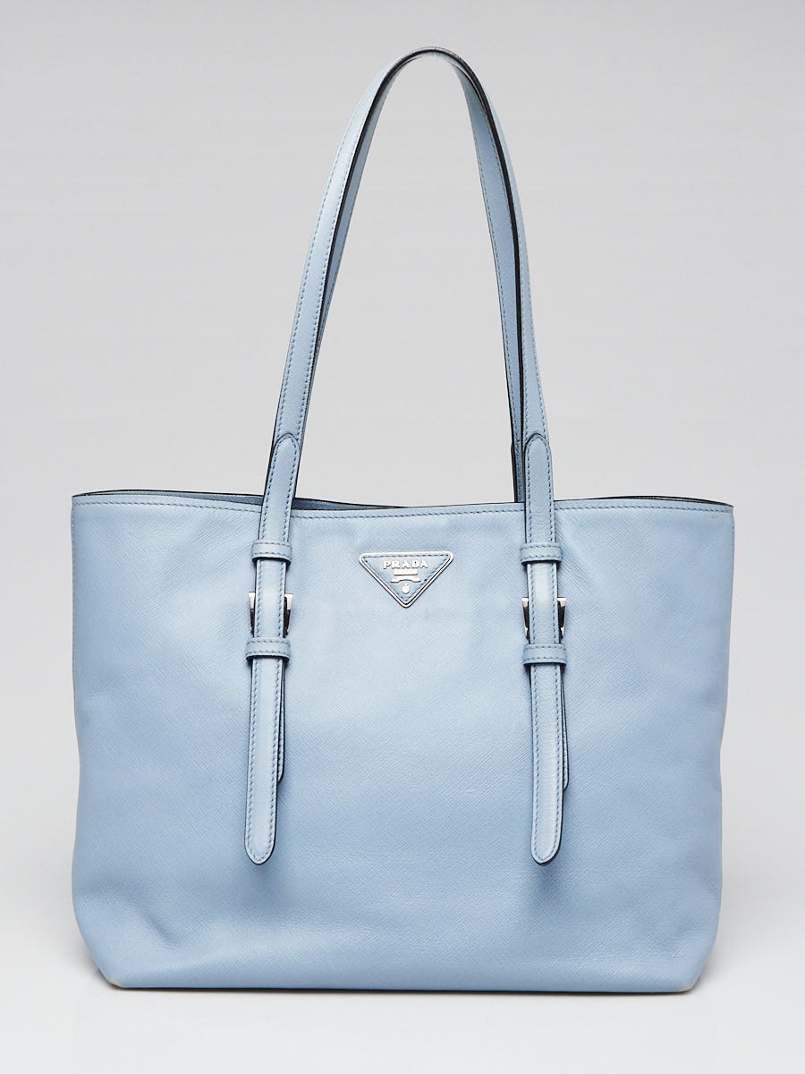 Prada Blue Saffiano Leather Zip Around Wallet Prada | The Luxury Closet