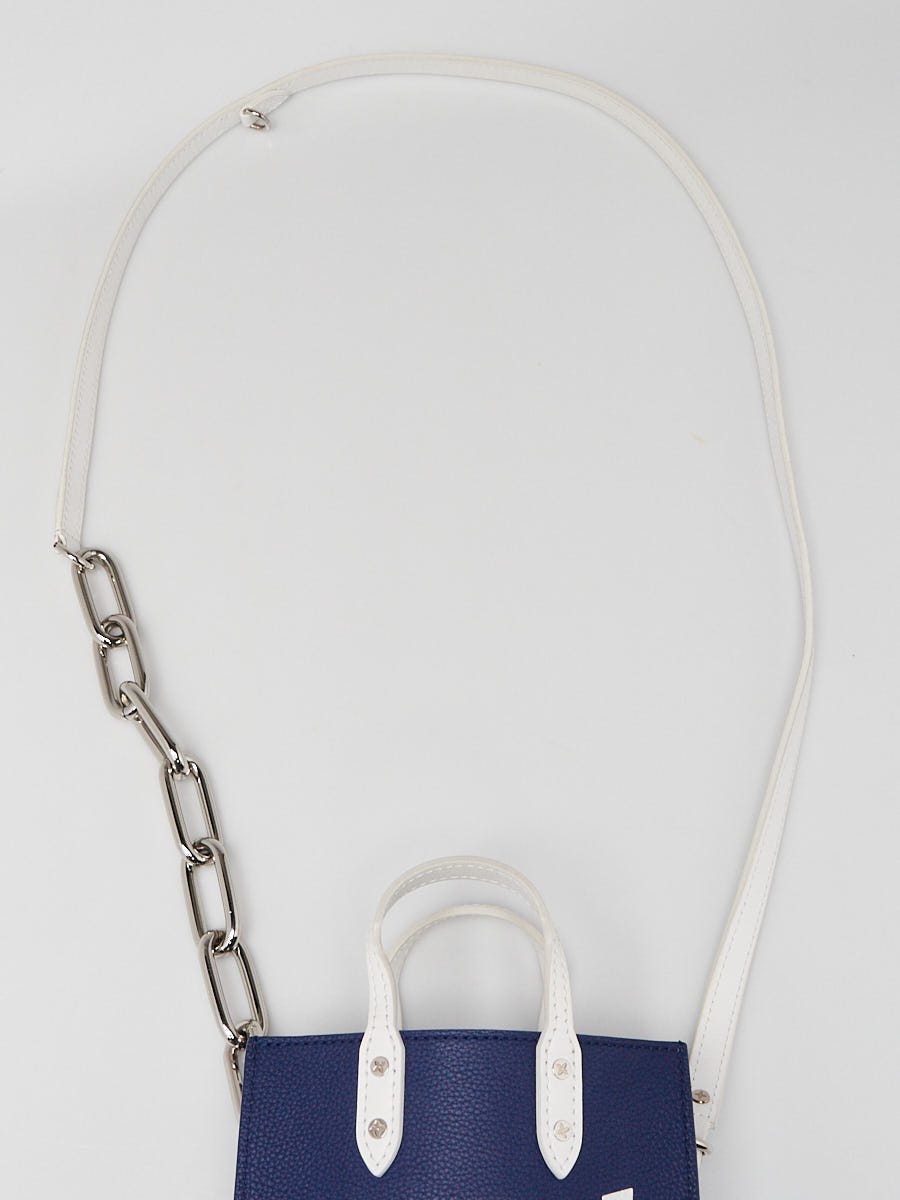 Louis Vuitton Blue Leather Everyday Signature Sac Plat XS Bag