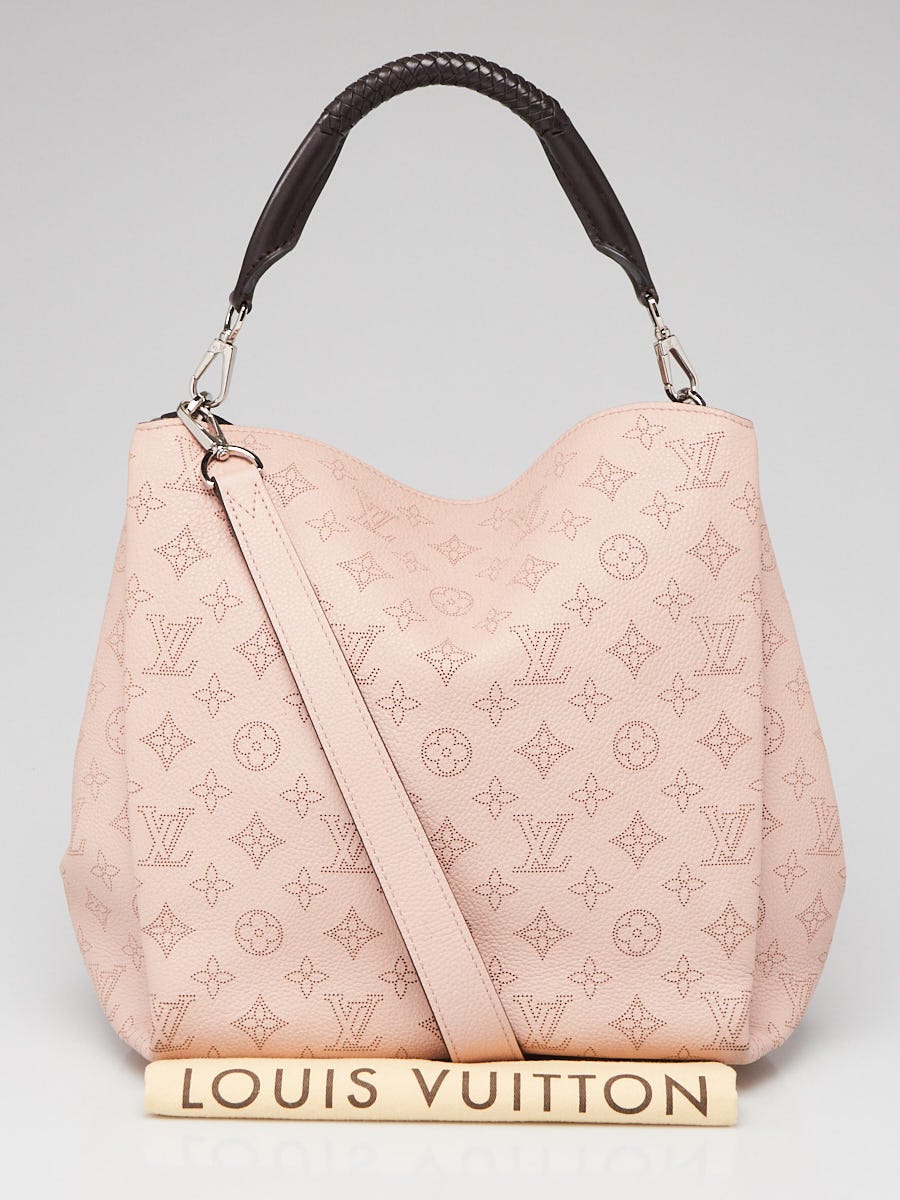 Louis Vuitton Babylone Mahina Leather Satchel Bag Pink