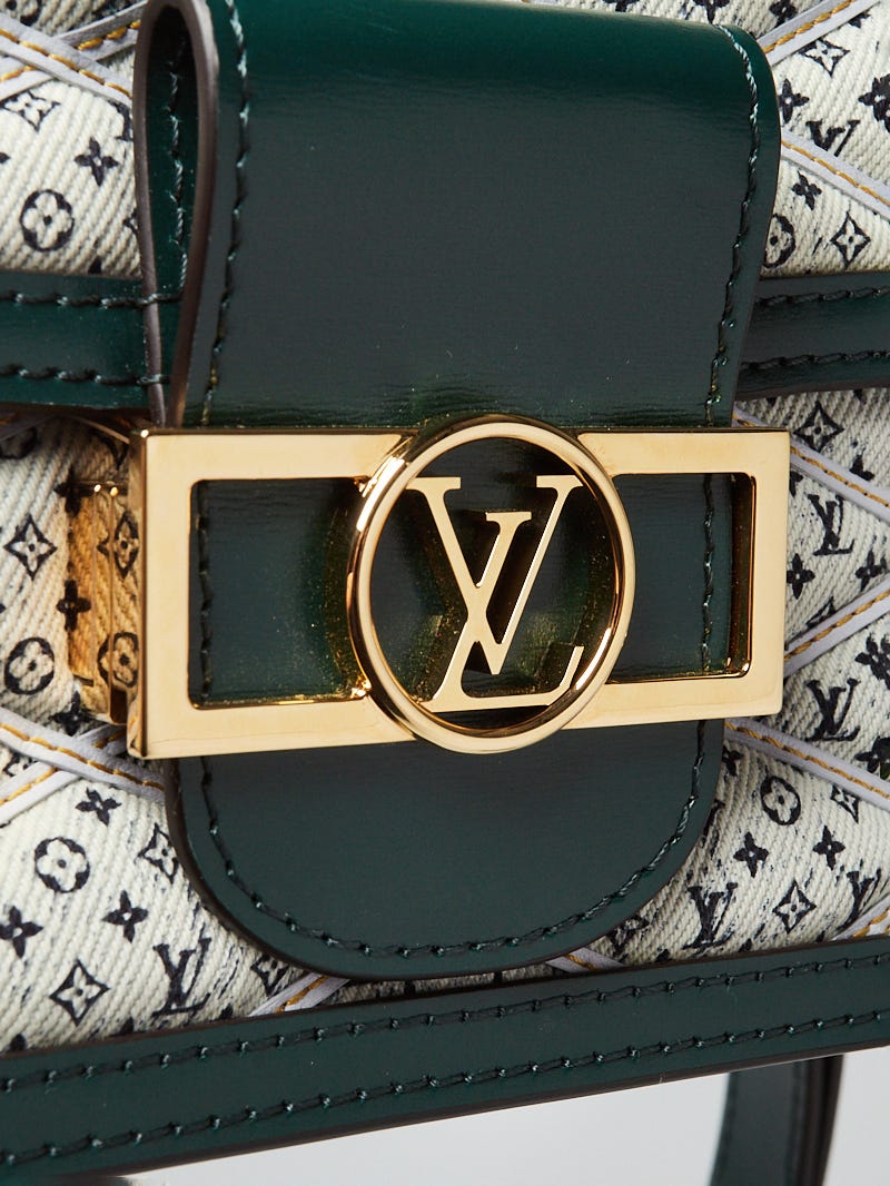 Louis Vuitton Green Quilted Monogram Denim Mini Dauphine Bag - Yoogi's  Closet