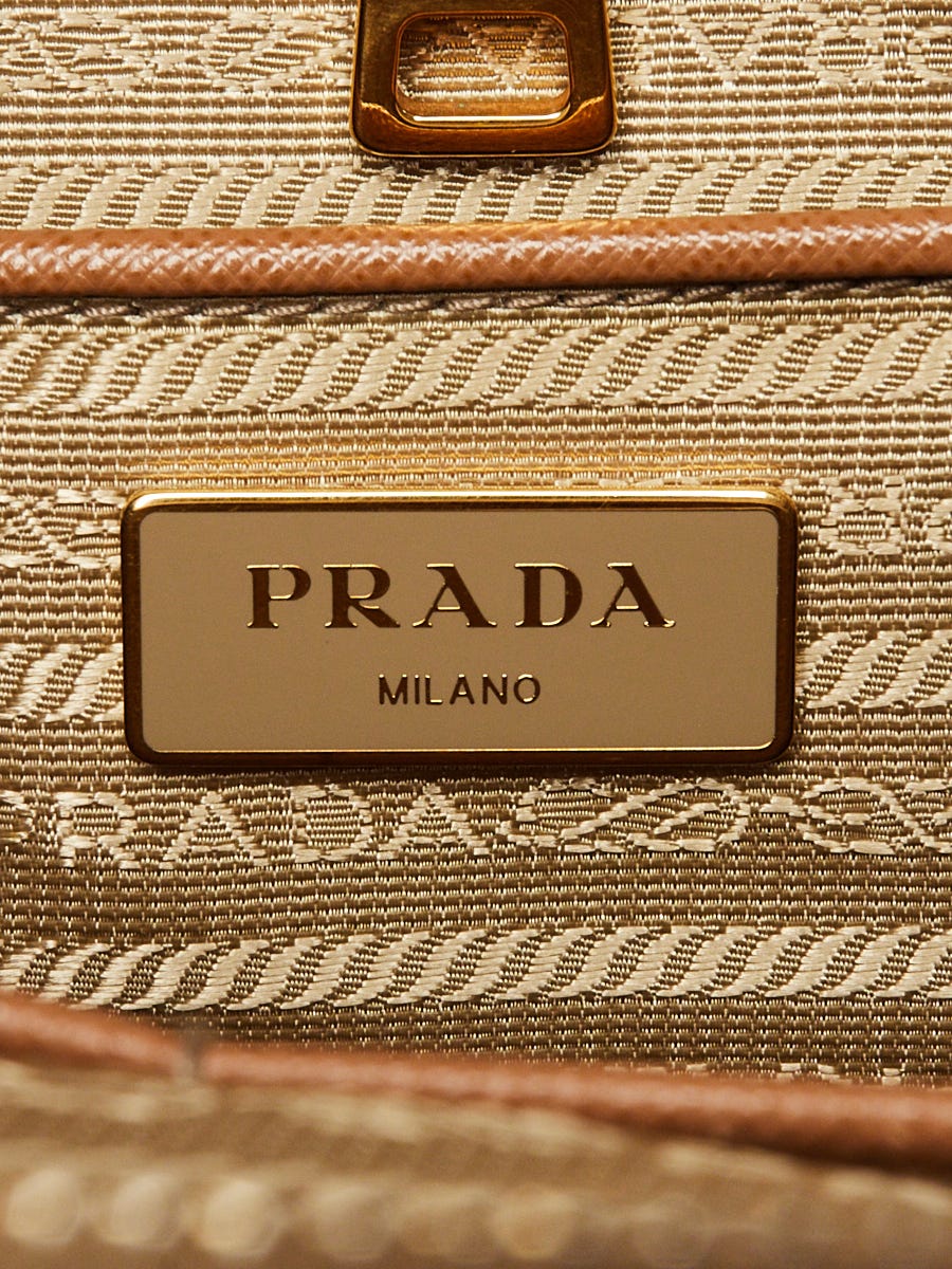 Prada BN2274 Saffiano Lux Medium Double Zip Tote Edera