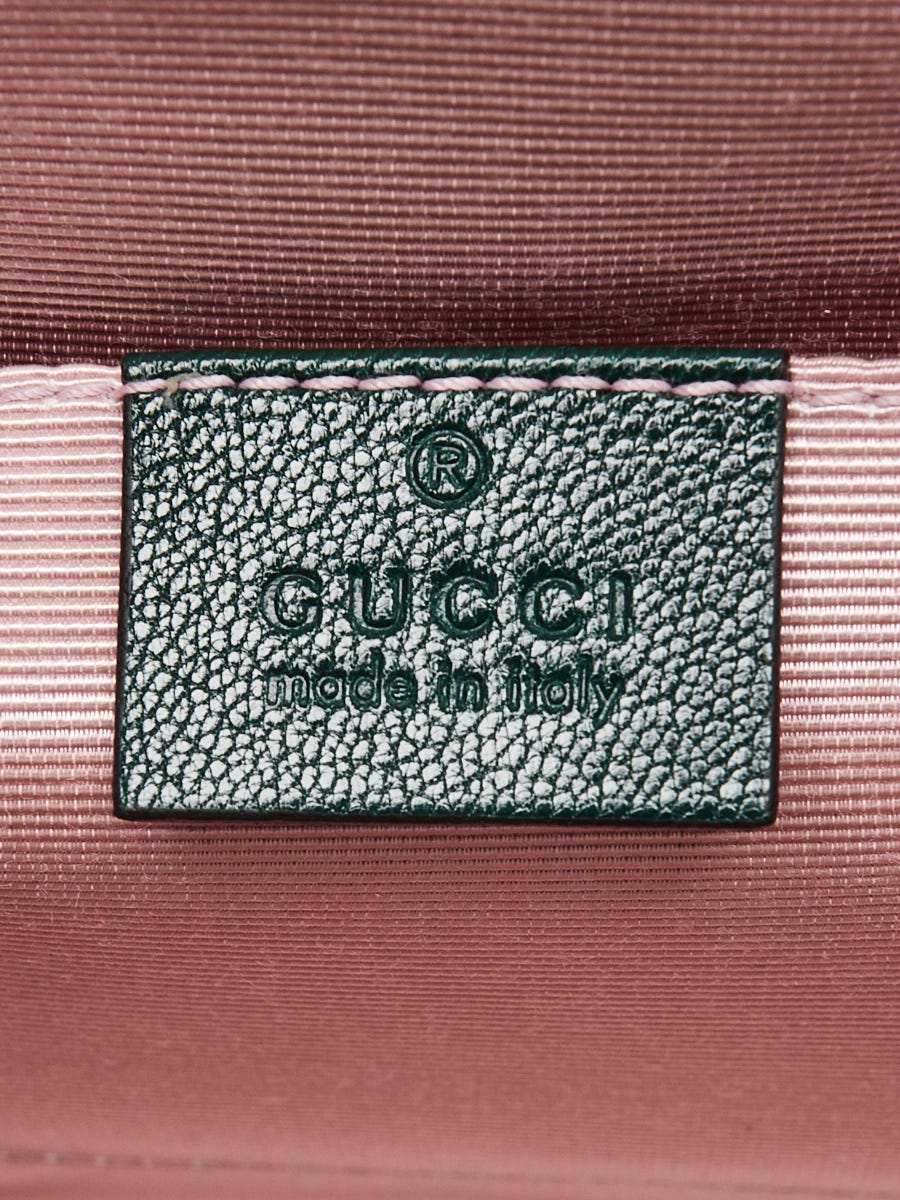 Gucci Green Leather/Wicker Sylvie Small Top Handle Bag | Yoogi's