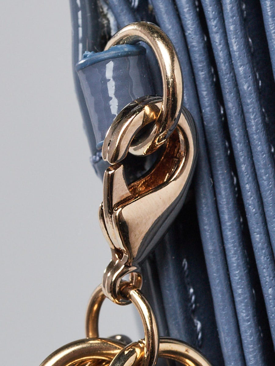 Christian Dior Denim Blue Patent Leather 5 Pocket Card Case - Yoogi's Closet