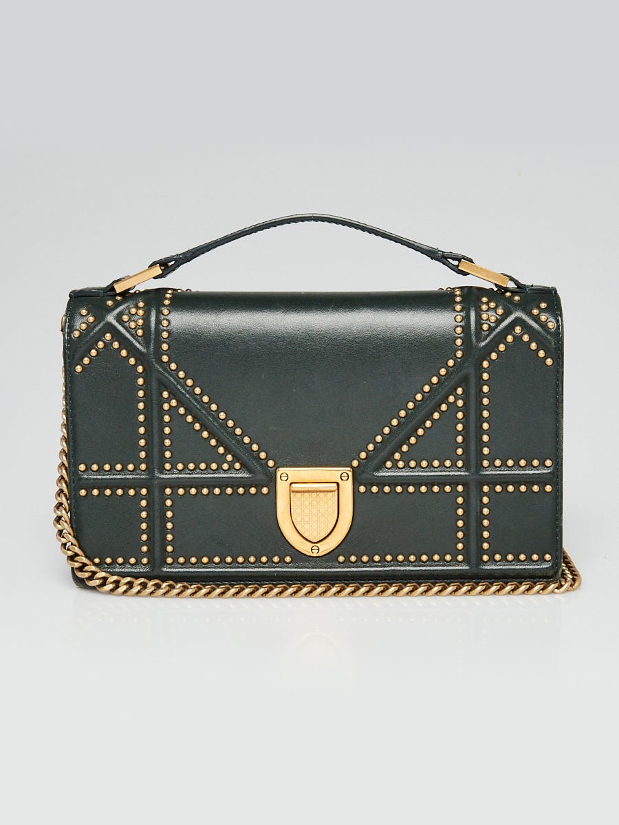 Christian Dior Studded Diorama Wallet on Chain Bag