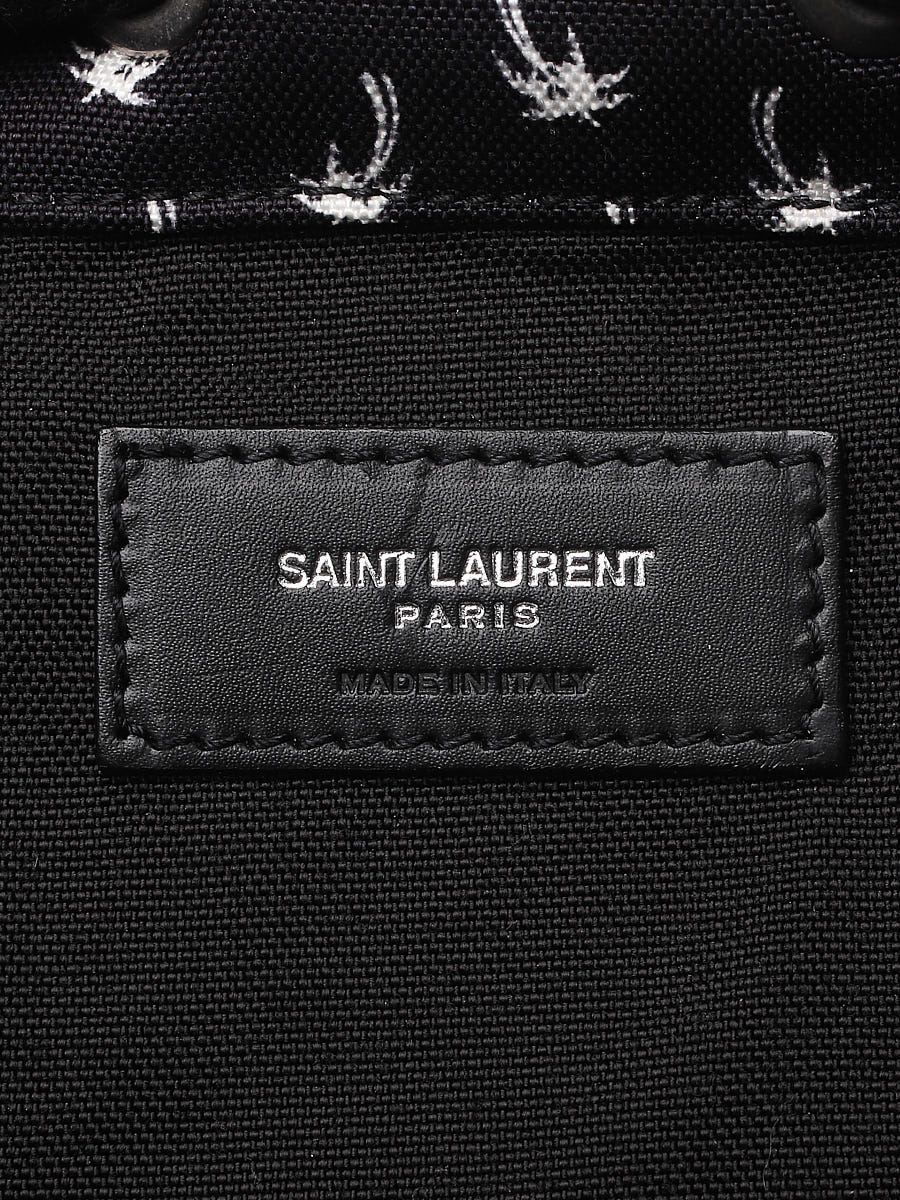 Yves Saint Laurent Black Canvas Backpack Bag - Yoogi's Closet