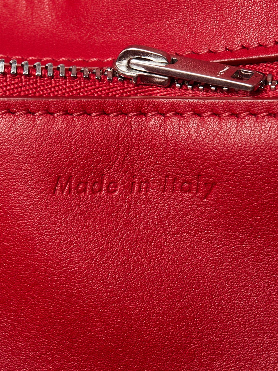 Celine Red Smooth Calfskin Leather Small Big Bag | Yoogi's Closet