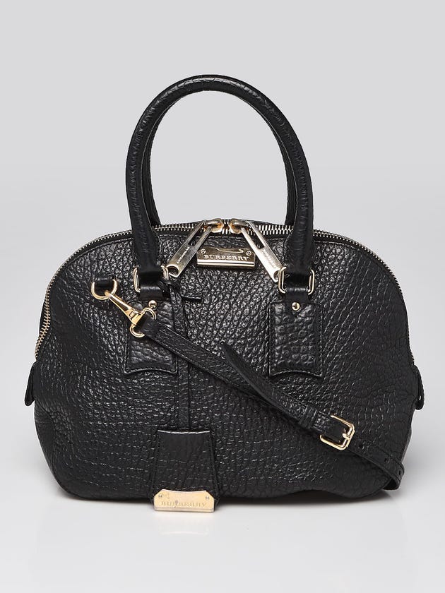 Burberry Black Grain Leather Small Orchard Satchel Bag
