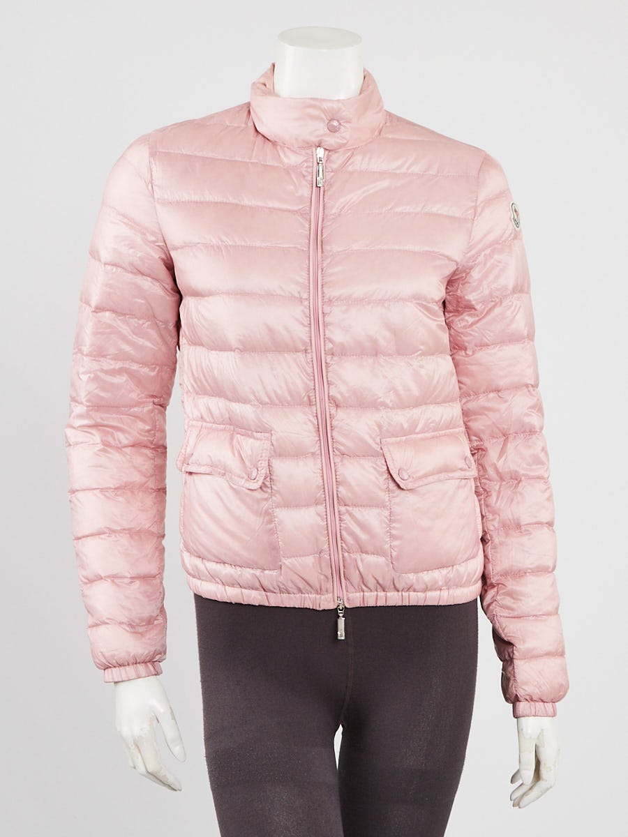 Moncler Pink Quilted Nylon Down Lans Jacket Size 0/XS - Yoogi's Closet