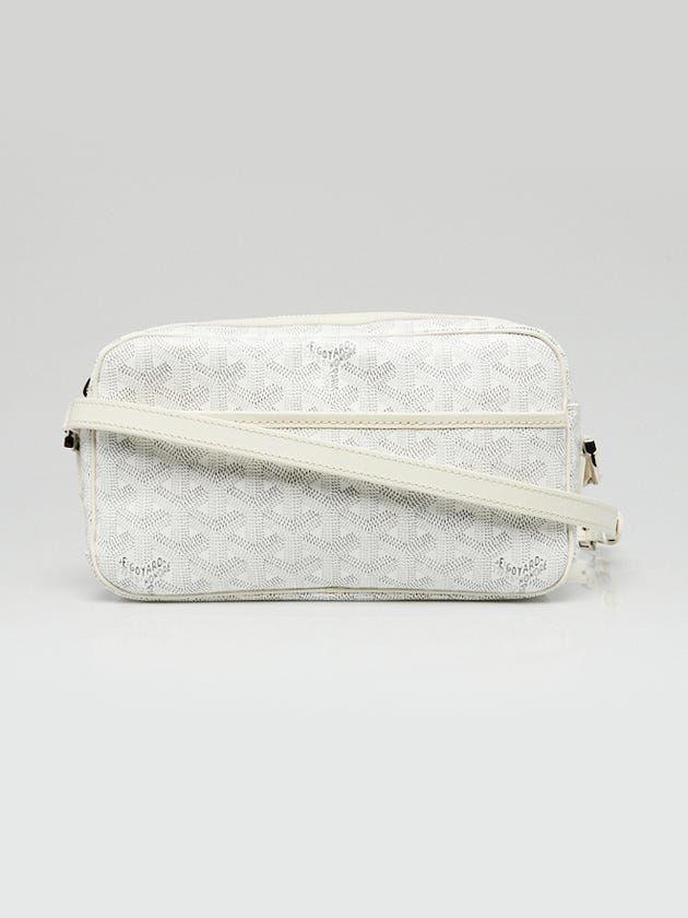 Goyard White Chevron Print Coated Canvas Sac Capvert Messenger Bag