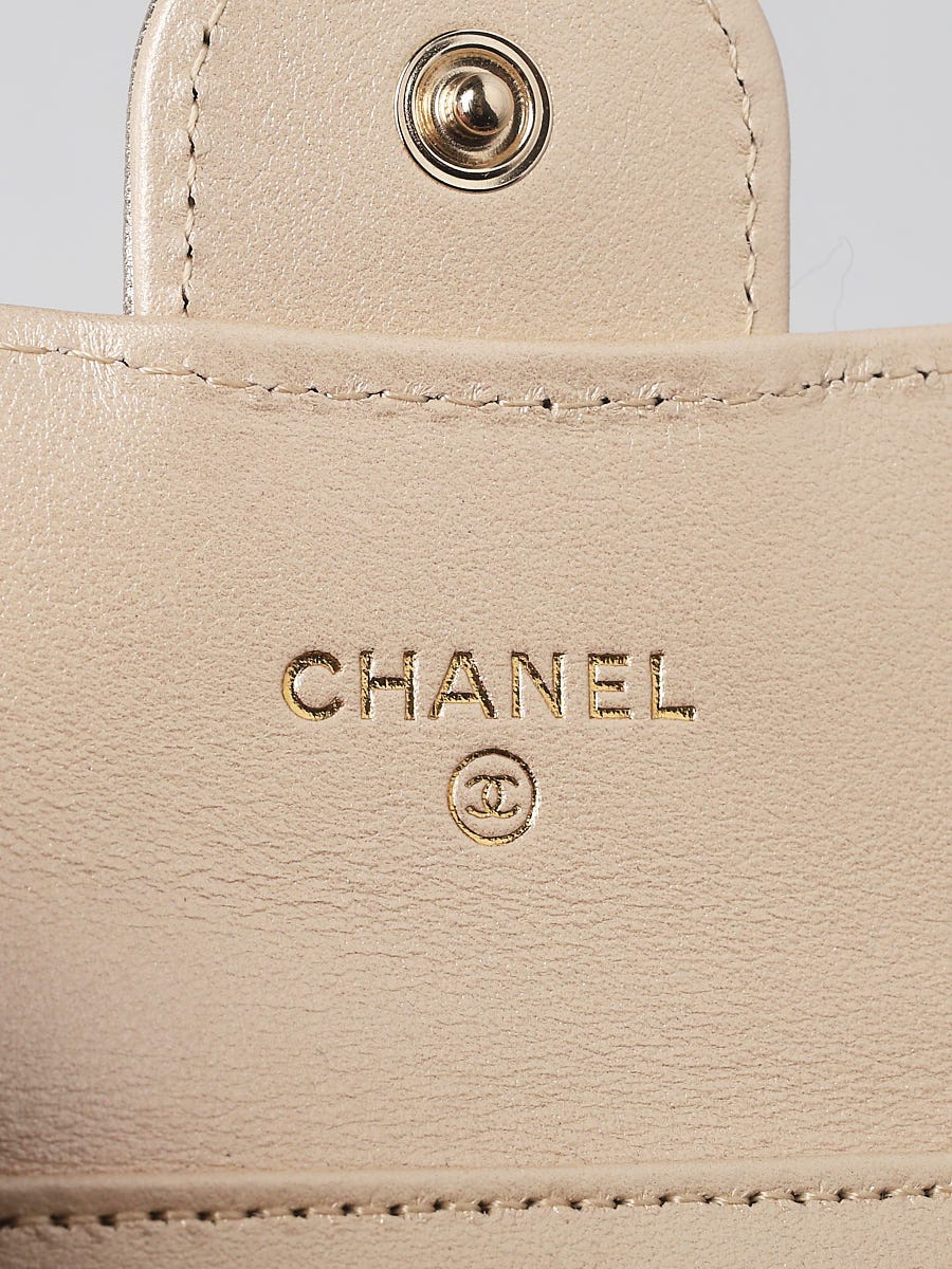 Chanel Gold Metallic Quilted Lambskin Leather Mini Chain Belt Bag