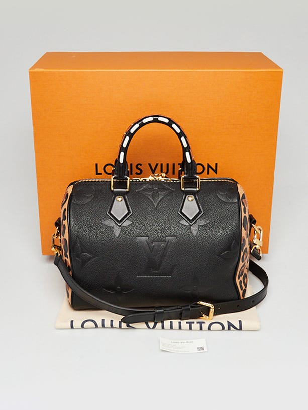 Louis Vuitton Speedy 25 black handles