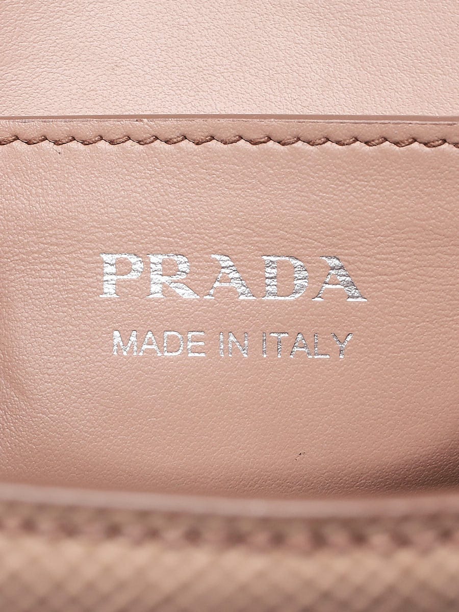 PRADA 1BD127 Logo/Crossbody monochrome Bag Chain Shoulder Bag leather pink