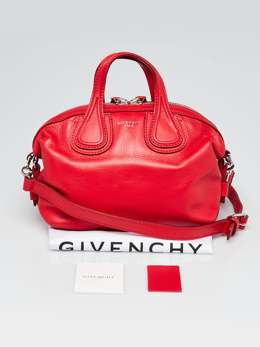 Givenchy Red Calfskin Leather Micro Nightingale Bag - Yoogi's Closet
