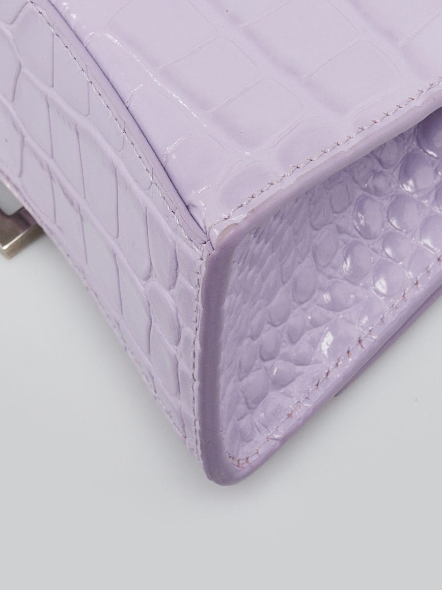 Balenciaga XS Hourglass Top Handle Bag in Purple