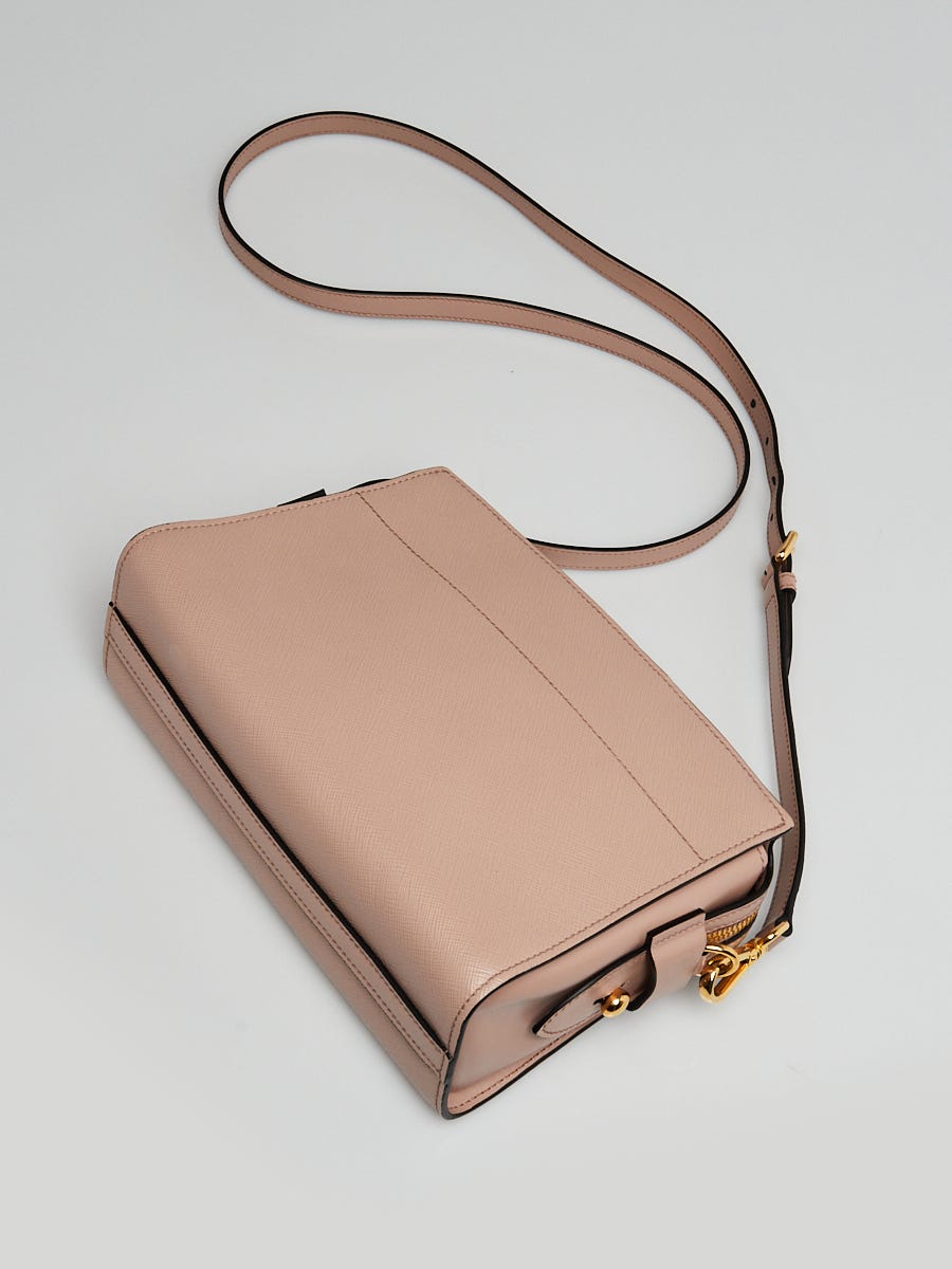 PRADA ☆VIP セール☆ Saffiano + Soft Calf Bag【1BH104】 Prada Cipria Saffiano And City Calf Leather Bandoliera Bag