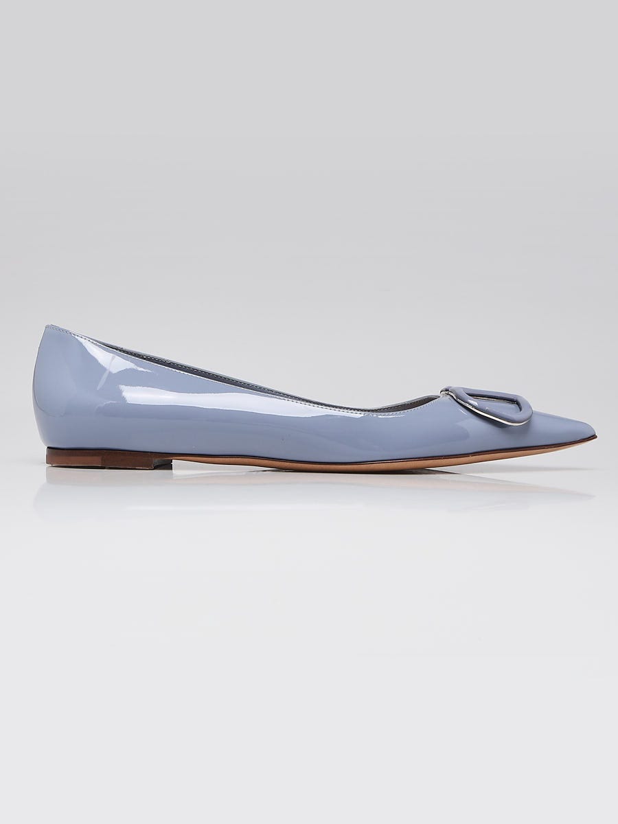 フラットシューズ VALENTINO VLOGO FLAT SHOES VALENTINO GARAVANI VLOGO patent-leather slingback flats