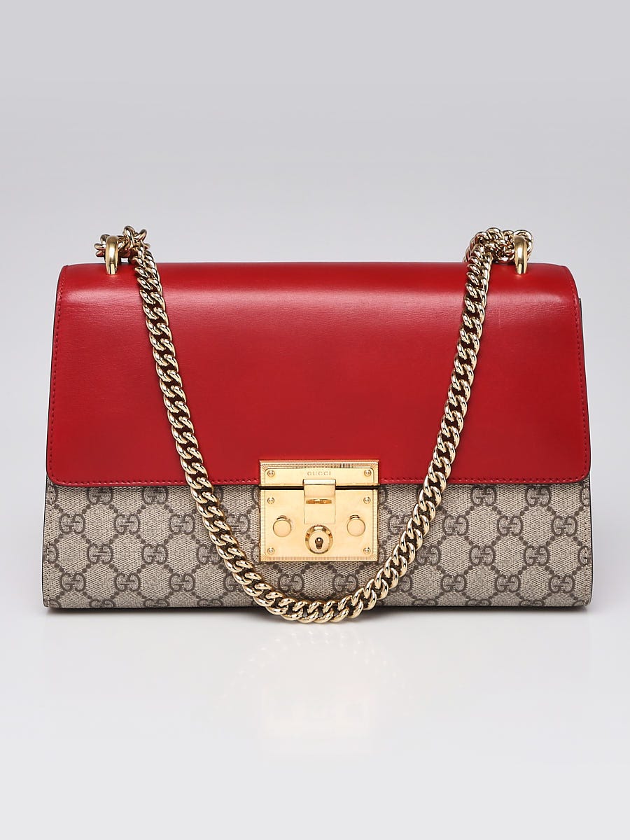 Gucci GG Canvas Boat Pochette - Red Shoulder Bags, Handbags - GUC1313008