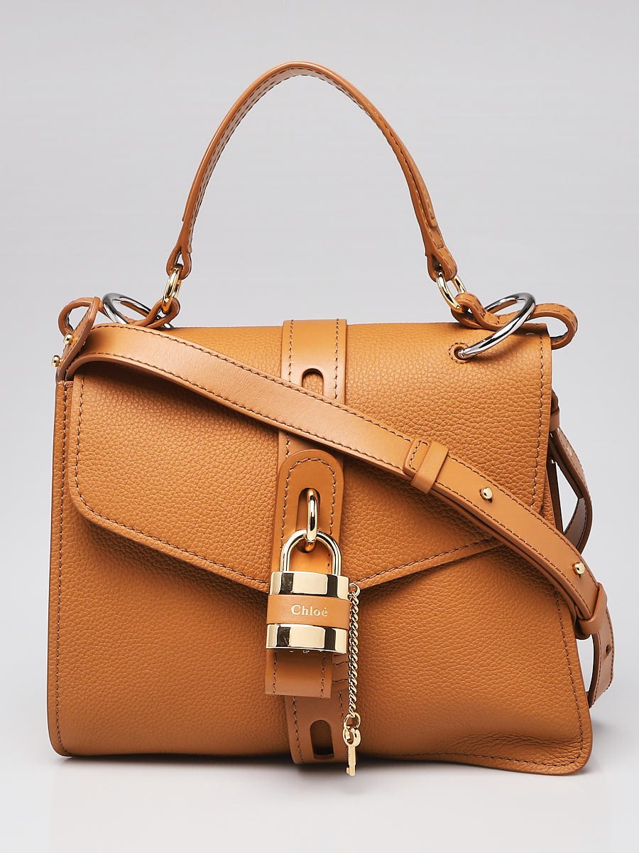 Chloe Autumnal Brown Leather Medium Aby Day Bag   Yoogi's Closet