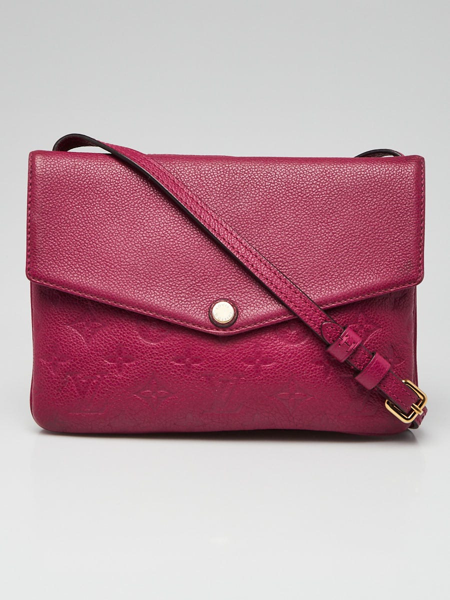 Louis Vuitton Twice Handbag Monogram Empreinte Leather Red