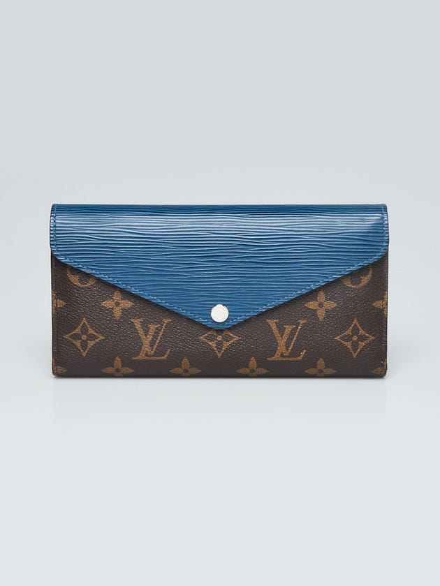 Louis Vuitton Indigo Epi Leather and Monogram Canvas Marie-Lou Long Wallet